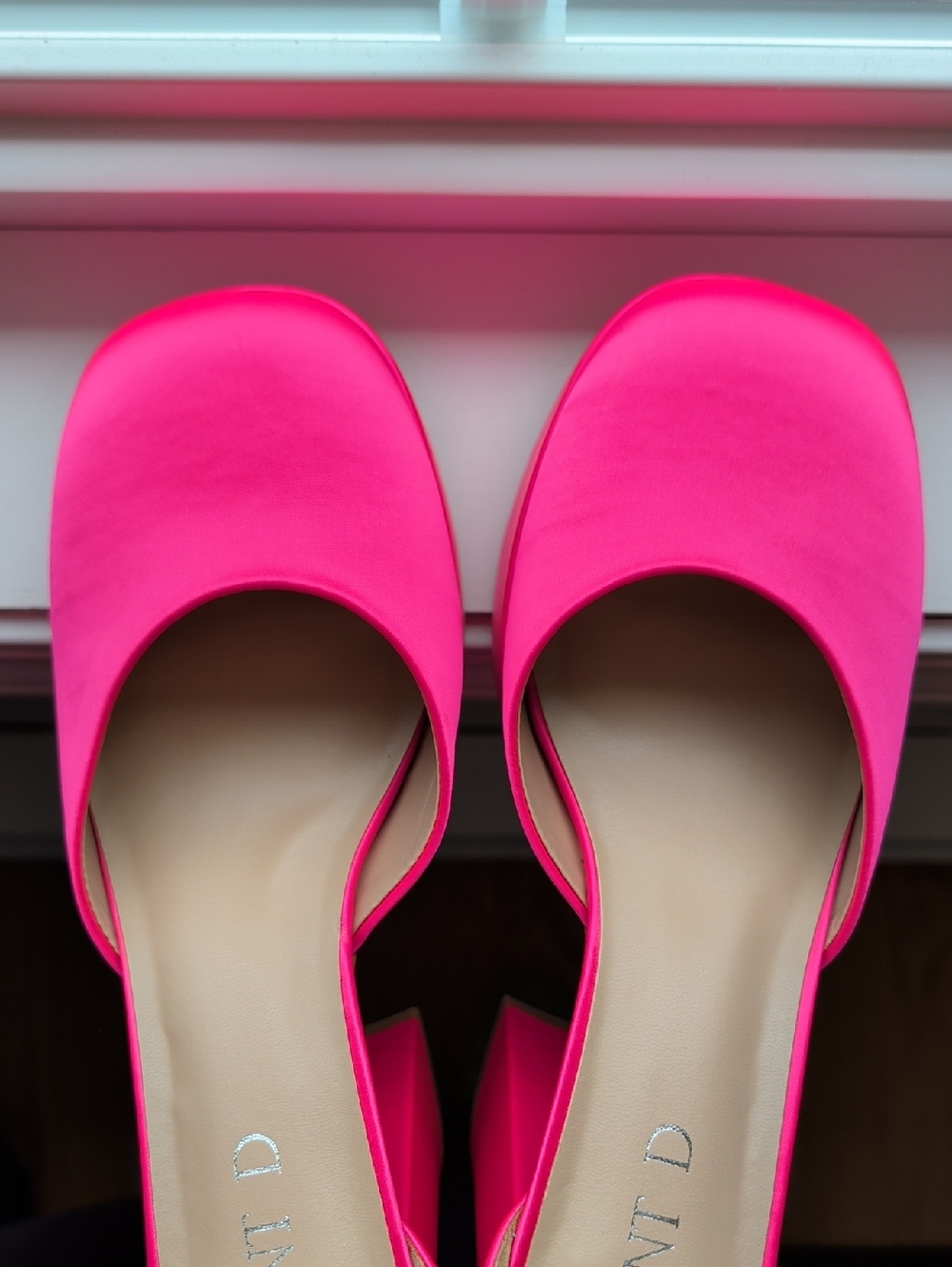 Silent D - Electric Pink Platform Ankle Strap Mary Jane Heels - 40 - Picture 3 of 5